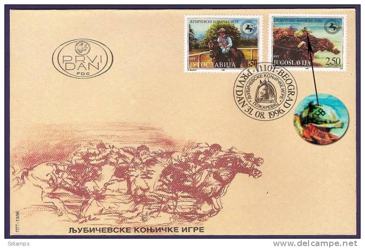 1996  RRR  JUGOSLAVIJA JUGOSLAVIA SRBIJA CRNA GORA STAMPS WITH ENGRAVER FDC IPICA CAVALLI  VERY RARE   RRR  LUX - FDC