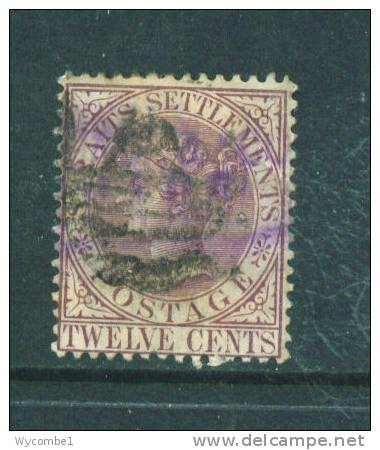 STRAITS SETTLEMENTS  -  1882  Queen Victoria  12c  Used As Scan - Straits Settlements