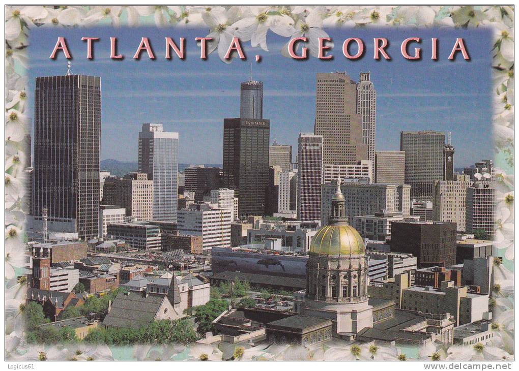 GEORGIA'S CAPITAL CITY, ATLANTA,GLINTENS IN THE BRILIANTCE OF A NEW DAY. POSTCARD, CARTE POSTALE, PERFECT SHAPE, S.U.A. - Subway