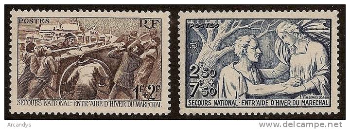 FRANCE 1941  YT N° 497/498 Neufs,  Au Profit Du Secours National - Neufs