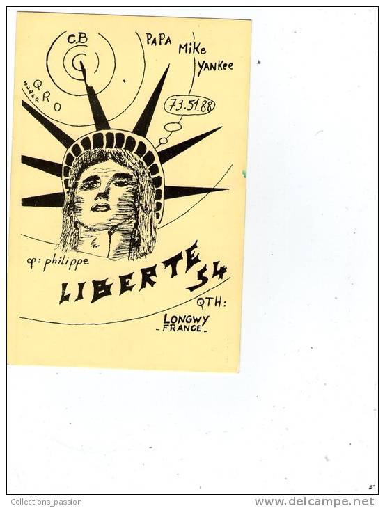 Cp , Carte QSL , LIBERTE 54 , écrite - CB-Funk