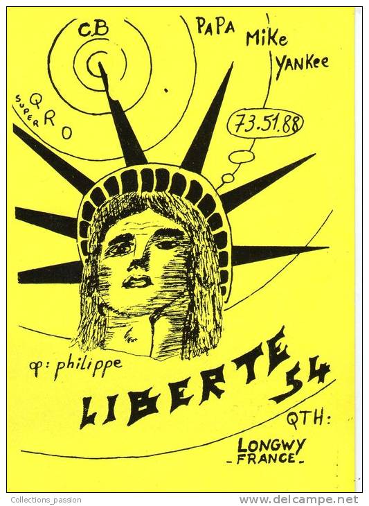 Cp , Carte QSL , LIBERTE 54 , écrite - CB-Funk