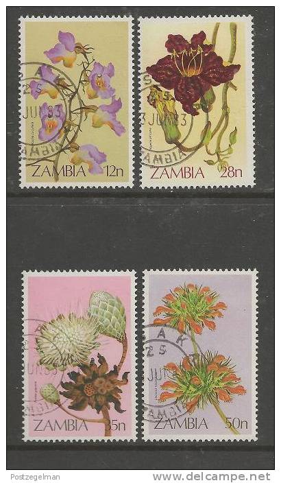 ZAMBIA 1983 CTO Stamp(s) Flowers 290-293 #6415 - Zambia (1965-...)