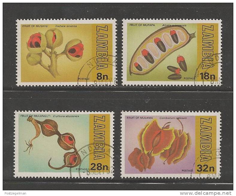 ZAMBIA 1981 CTO Stamp(s) Fruits 241-244 #6406 - Zambia (1965-...)