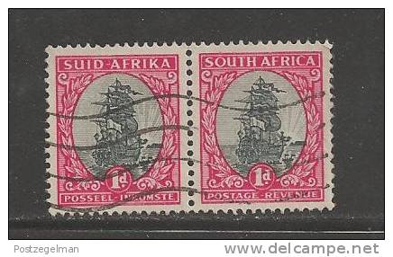 SOUTH AFRICA UNION  1933 Used Pair Stamp(s)  "hyphenated"1d Grey-carmine Nr. 56  #12245 - Used Stamps