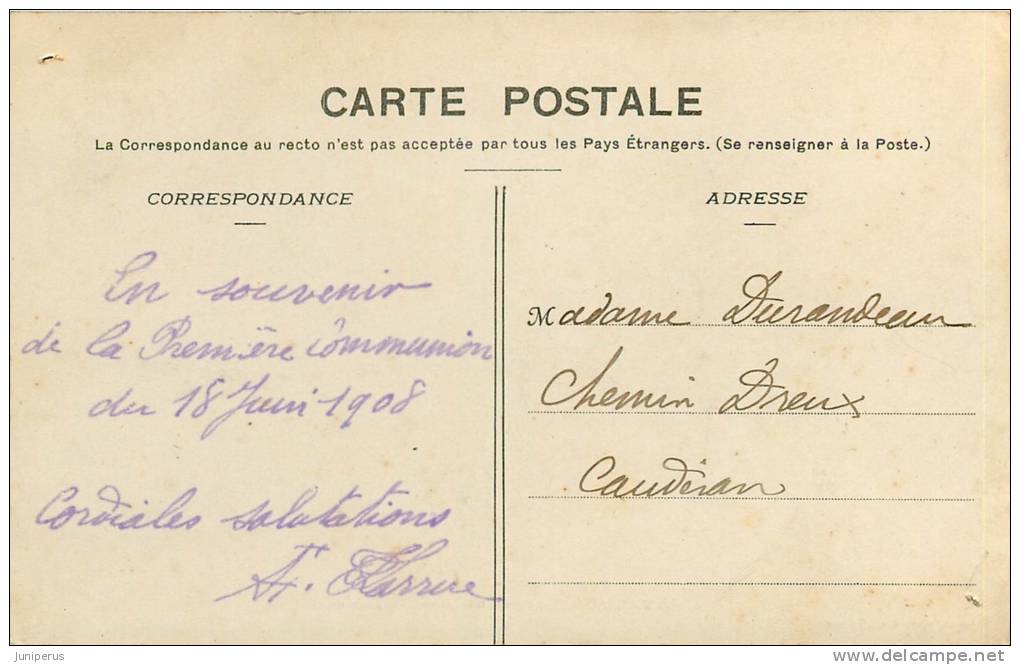 BORDEAUX - CAUDERAN . L'AVANT GARDE . CARABINIERS . CPA ANIMEE . 1908 . - Autres & Non Classés