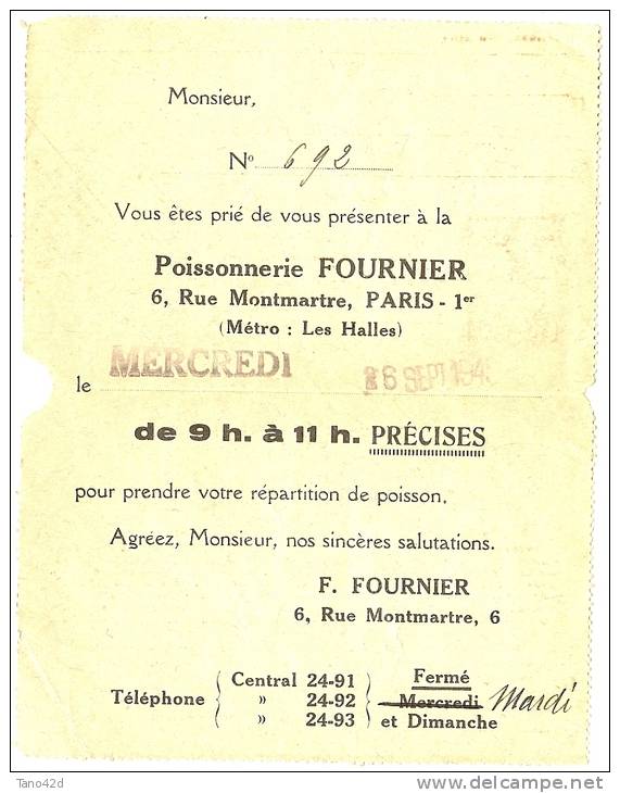 REF LBL9 - FRANCE CARTE LETTRE CHAPLAIN 3f + GANDON 3f REPIQUAGE POISSONNERIE FOURNIER VOYAGEE - Neumáticos