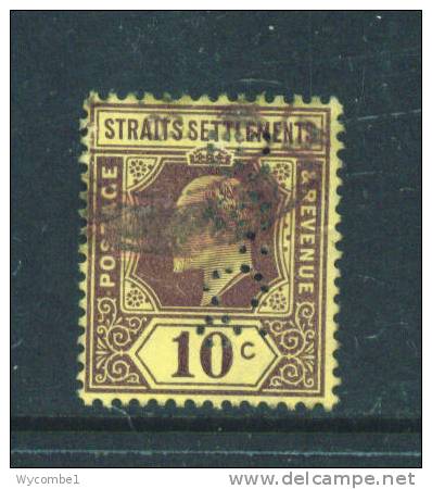 STRAITS SETTLEMENTS  -  1902  Edward VII  10c Used As Scan - Straits Settlements