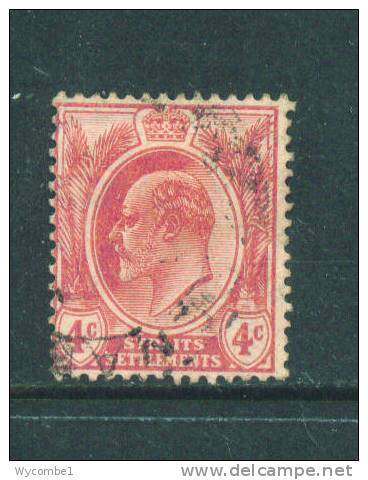 STRAITS SETTLEMENTS  -  1903  Edward VII  4c  Used As Scan - Straits Settlements