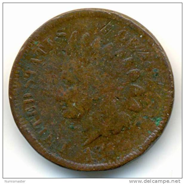 1874 , INDIAN HEAD CENT , UNCLEANED COIN - 1859-1909: Indian Head