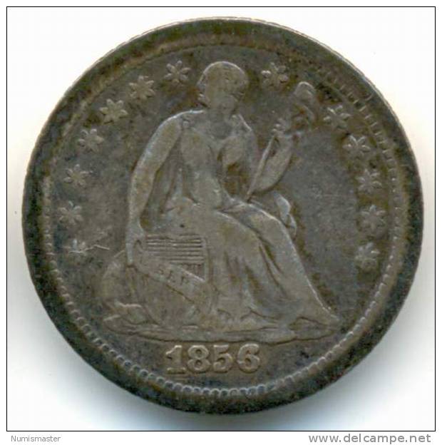 1856 O , HALF DIME , UNCLEANED SILVER COIN - Half Dime