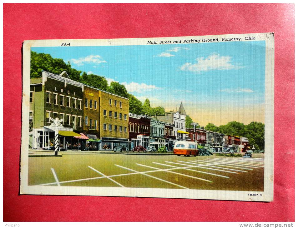 - Ohio > Pomeroy  Main Street Parking Ground Vintage Wb  ====    -----ref  507 - Akron