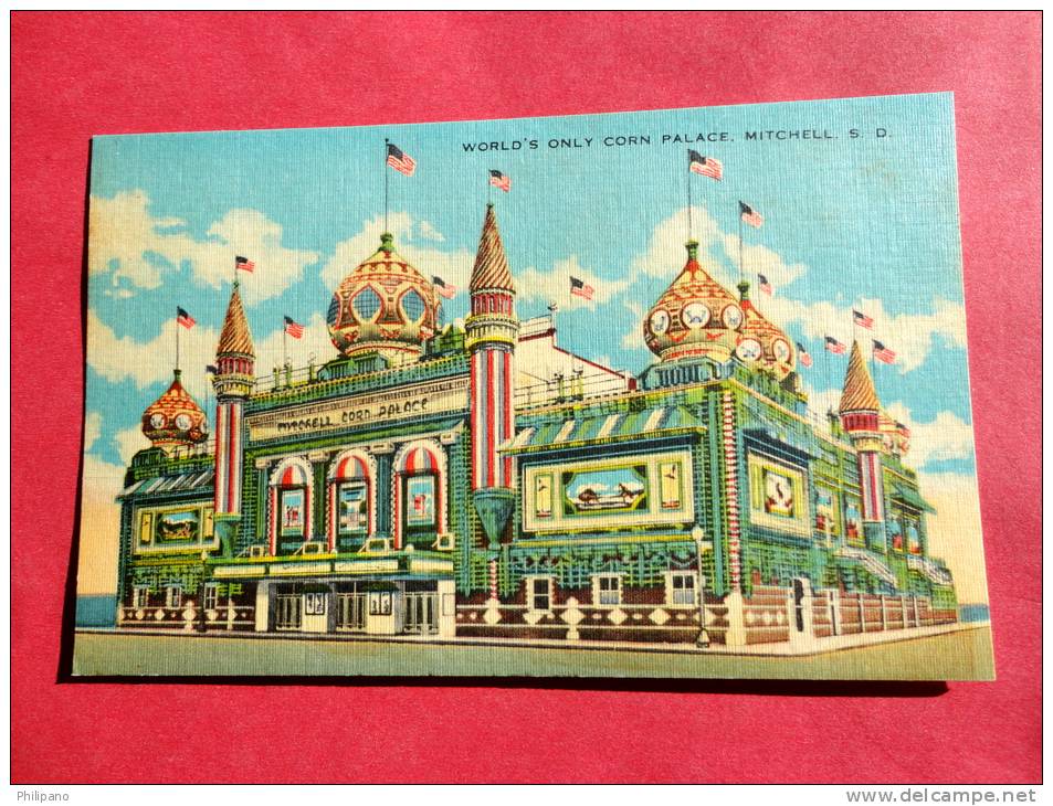 World's Only Corn Palace--  Mitchell SD-- Linen====    -----ref  507 - Other & Unclassified