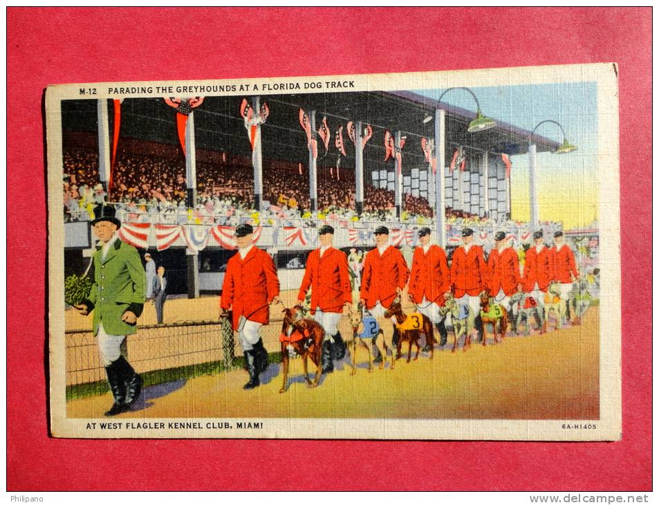 Florida > Miami  West Flagler Kennel Club Greyhouds Dog Track 1938 Cancel -- - - -  - Ref 507 - Miami