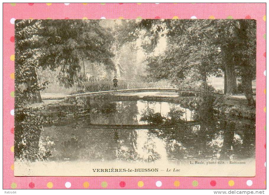 CPA  FRANCE  91  -  VERRIERES-le-BUISSON  -  Le Lac  ( En 1923 )  Animée - Verrieres Le Buisson