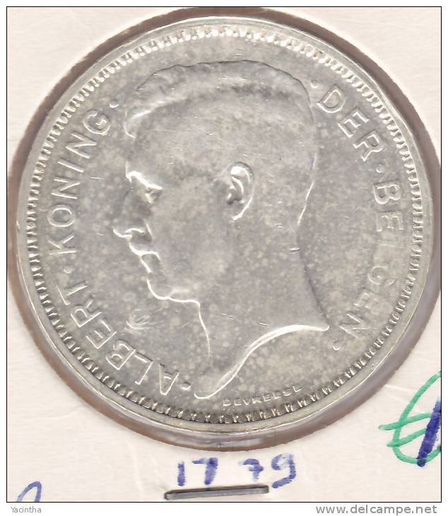 @Y@  Belgie   20 Franc  1934   (1779)  Zilver - 20 Francs & 4 Belgas