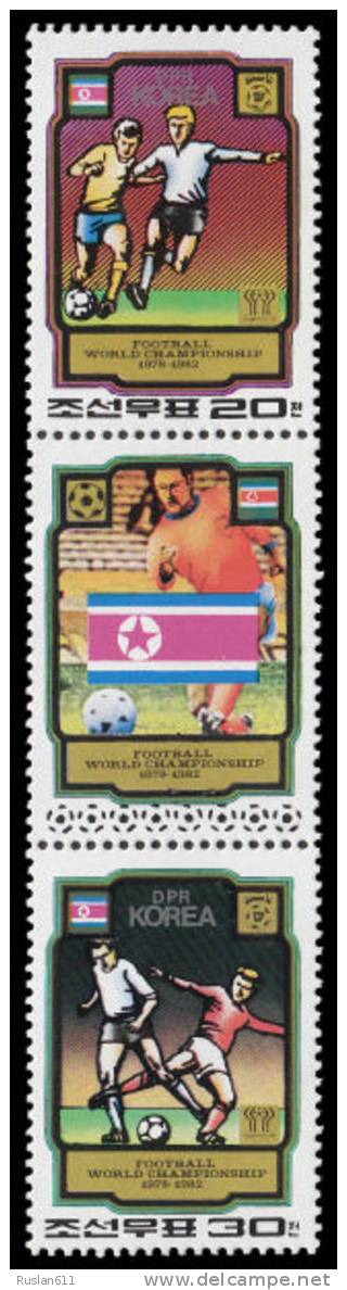 Soccer Football Fussball Korea #2033/4 + Tab 1982 World Cup Spain MNH ** - 1982 – Espagne