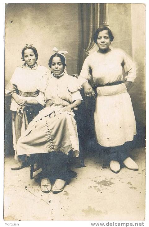 Postal Fotografica Etnica FRANCIA Colonial, Tipos Haitianas. HAITI - America