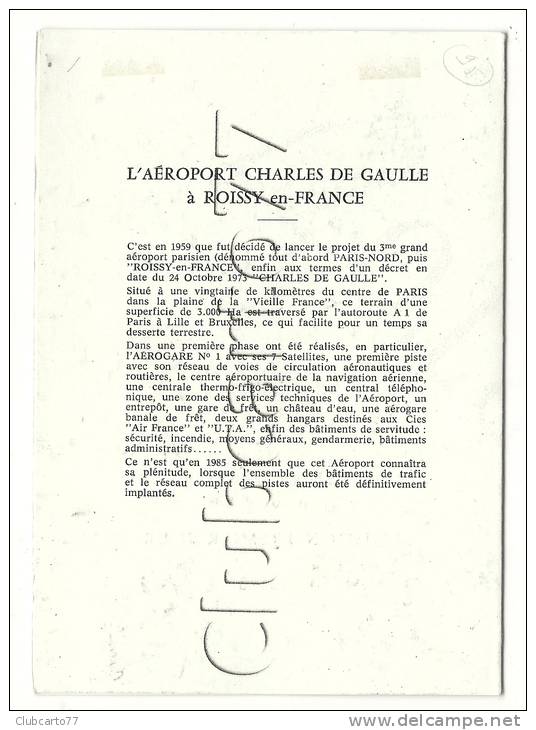 Roissy-en-france (95) : Le Hall D´attente De L´aéroport Illustration De 1974 (animée) CP NUMEROTEE RARE. - Roissy En France