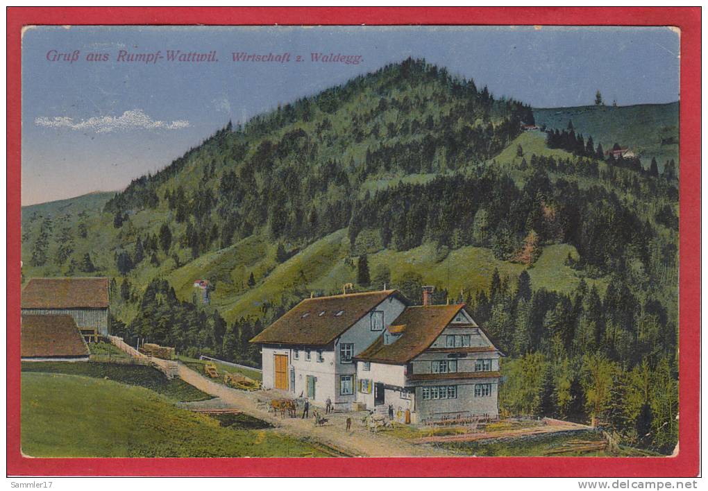 RUMPF-WATTWIL, WIRTSCHAFT ZUR WALDEGG 1922 - Wattwil