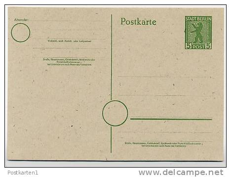 BERLIN P3d Postkarte 1945  Kat. 5,00 - Entiers Postaux