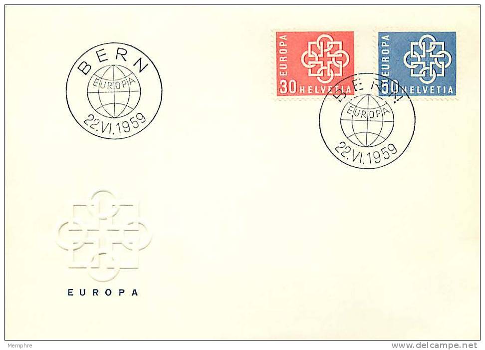 1959    Europa CEPT  FDC Non Adressé - FDC