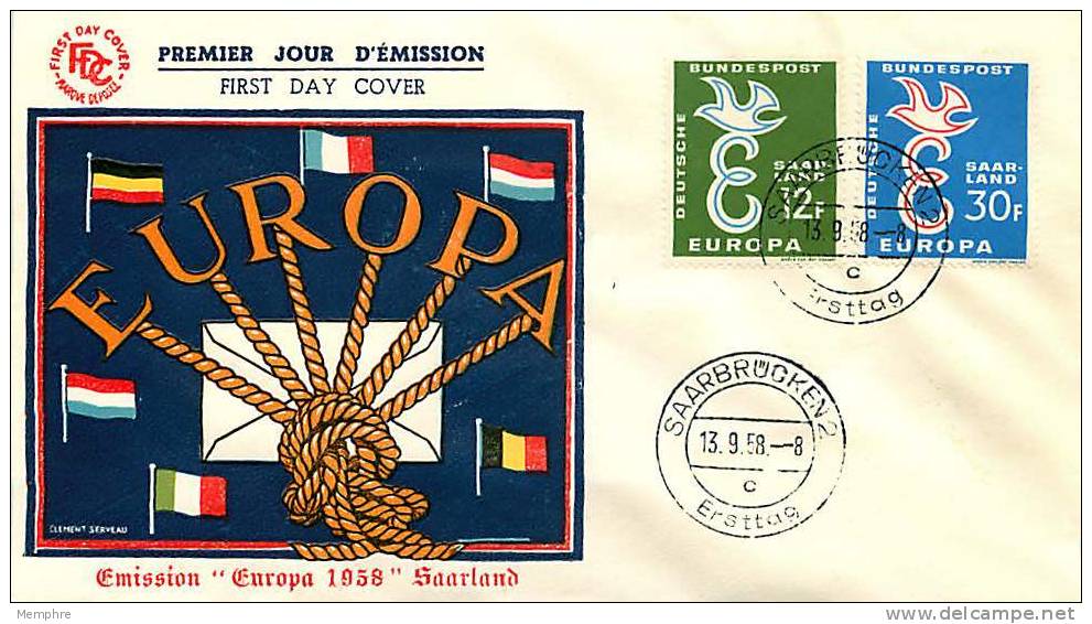 1958     Europa CEPT  FDC Non Adressé - FDC