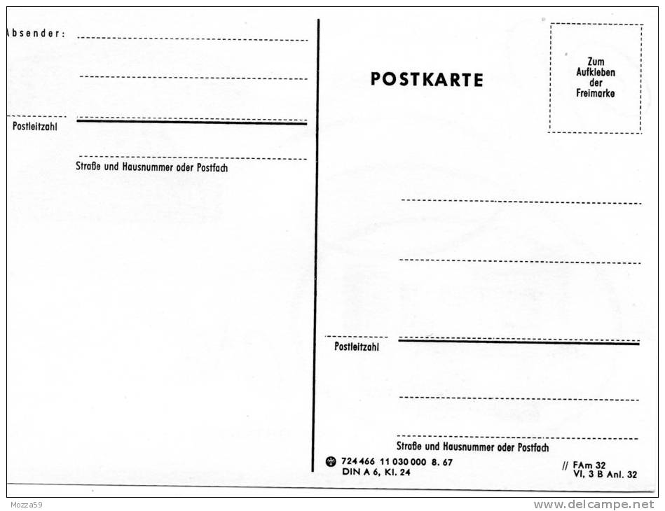 Germany 1960s ? Mint Colour Postal Stationery Card "Wir Haben Fernsprecher......." - Lettres & Documents