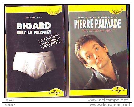 BIGARD  +  PALMADE    °°°°°°°°°  2   CASSETTES   VIDEO - Collections, Lots & Séries