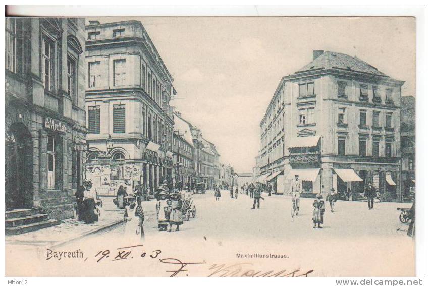 1-Bayern-Baviera-Bayreuth-Maximilianstrasse-Germania-v.1903. - Bayreuth