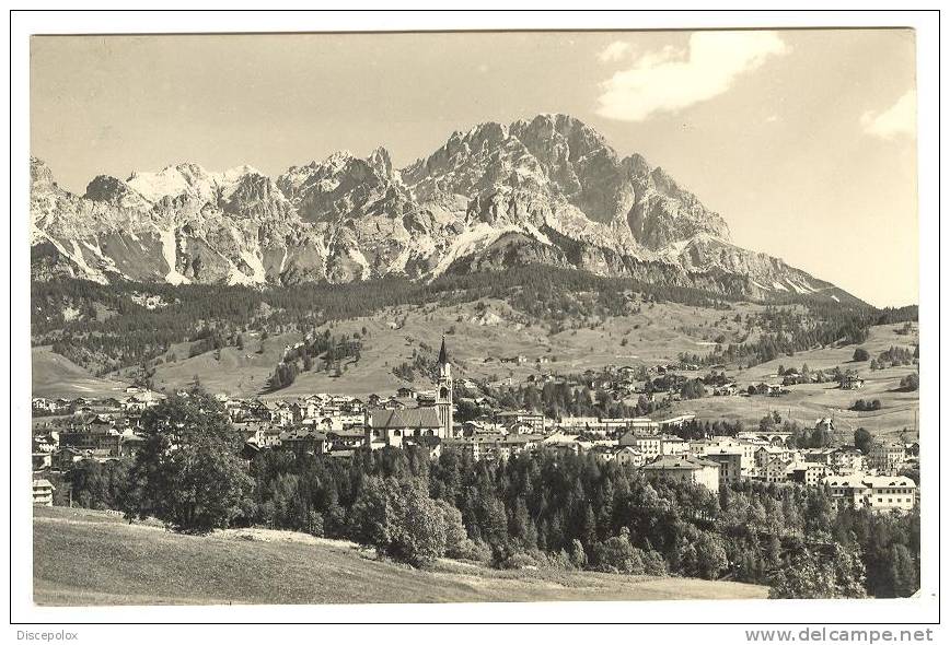 XW 669 Cortina D´Ampezzo (Belluno) - Panorama E Monte Cristallo / Viaggiata 1955 - Altri & Non Classificati