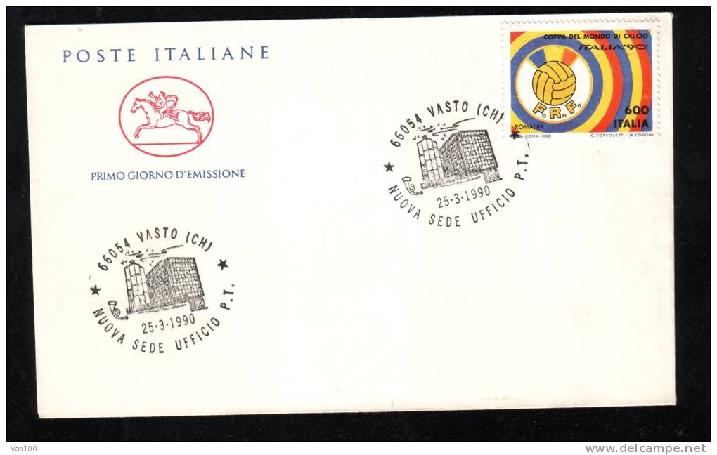FOOTBALL, ITALY, WORLD CUP, 1990, COVER FDC, ITALY - 1990 – Italie