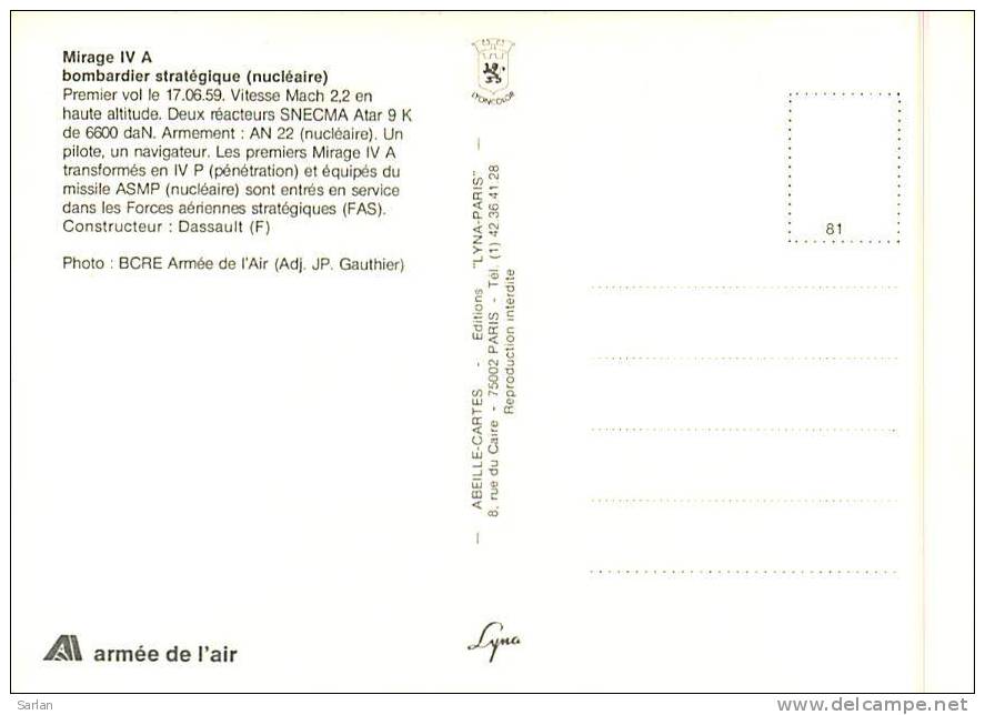 MIRAGE IV A , * M 12 77 - 1946-....: Moderne