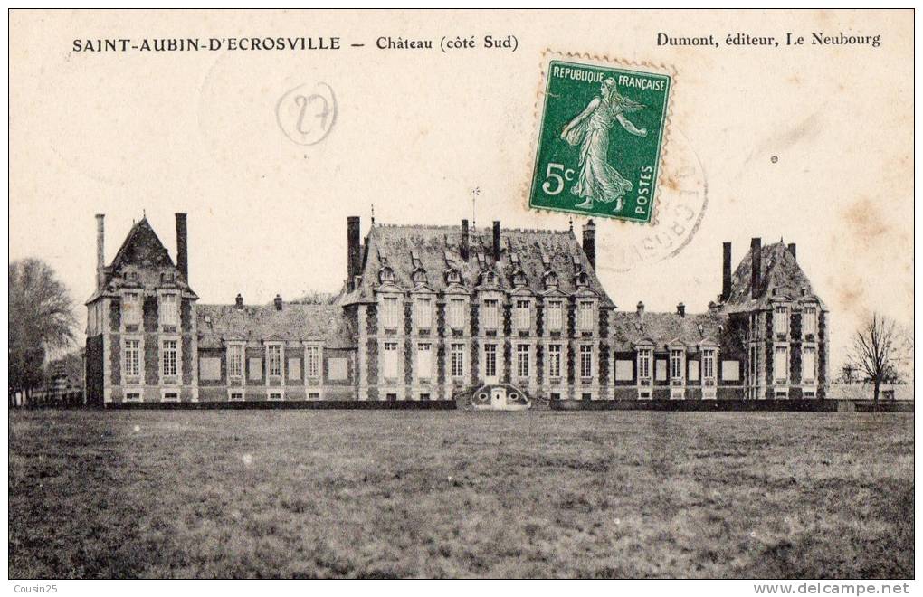 27 SAINT AUBIN D'ECROSVILLE - Château Côté Sud - Saint-Aubin-d'Ecrosville