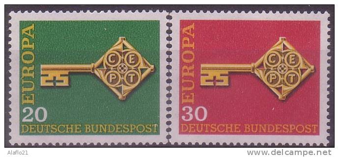 EUROPA  - ALLEMAGNE 1968 - Yvert N° 423/424 - NEUFS SANS CHARNIERE - 1968