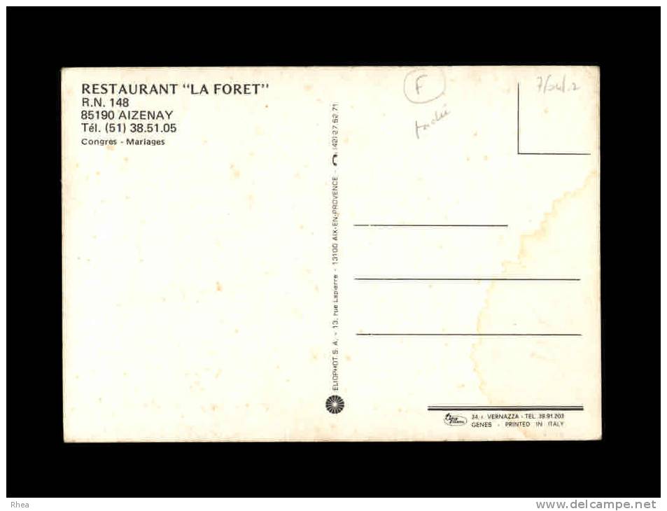85 - AIZENAY - Restaurant "La Forêt" - Aizenay