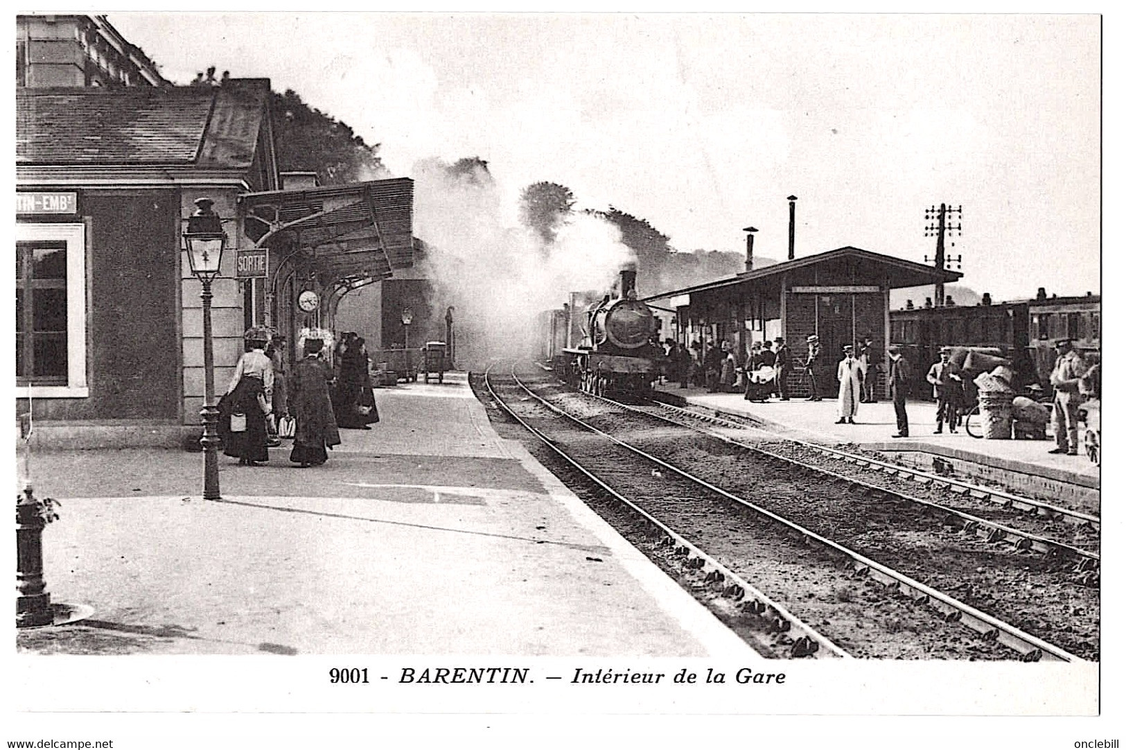 Barentin Intérieur Gare Train Locomotive Voyageurs Bon Plan 1930 état Superbe - Barentin