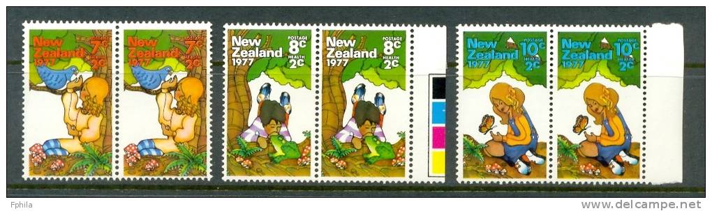 1977 NEW ZEALAND HEALTH MICHEL: 720-722 PAIR MNH ** - Neufs