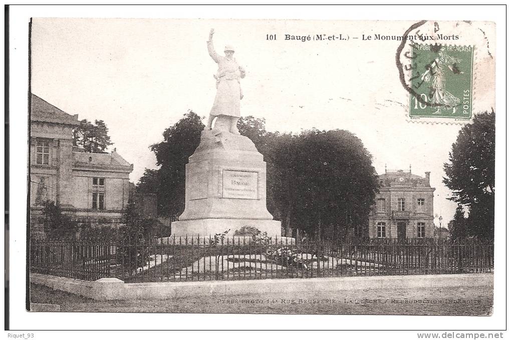 101 - BAUGE - Le Monument Aux Morts - Other & Unclassified