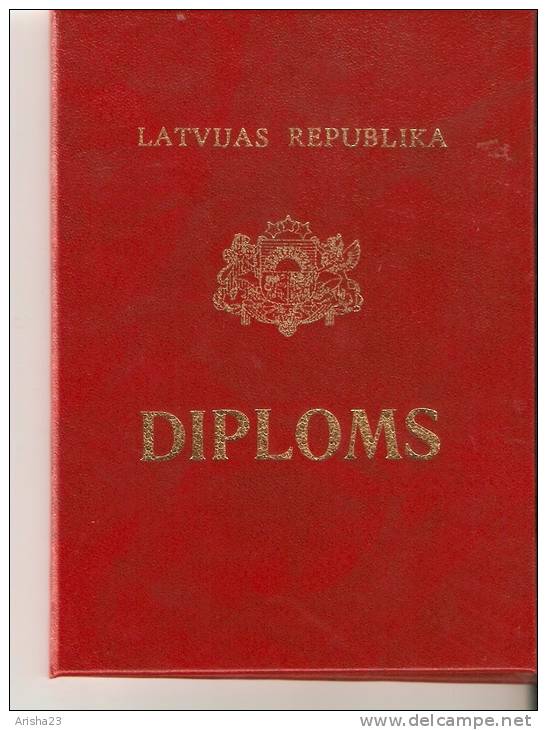 Diploma - Endorsement Of Certificates - Second Engineer Officer - Seamen Register - Maritime Administration Of Latvia - Diplomi E Pagelle