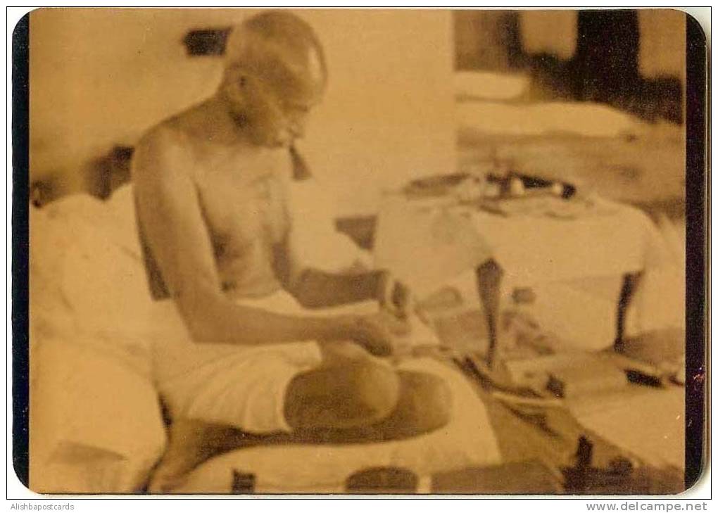 Mahatma Gandhi, Picture Postcard, India As Scan - Mahatma Gandhi