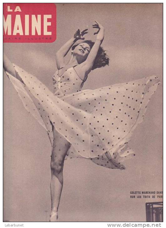 Revue Ancienne 1941 "la Semaine"N° 44 Colette Marchand Danse Sur Les Toits De Paris - Other Book Accessories