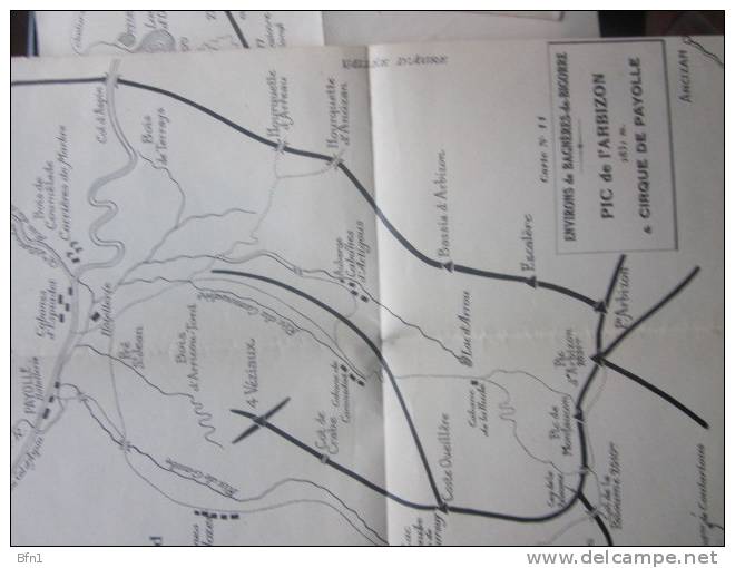 GUIDE BAGNERES DE BIGORRE 1939- Attention Ne Contient Que 4 CARTES VOIR PHOTOS - Pubblicitari