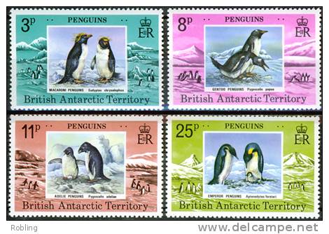 British  Antarctic Territory 1996, Penguin, Antarctic, Michel 253-56, MNH 16454 - Pingouins & Manchots