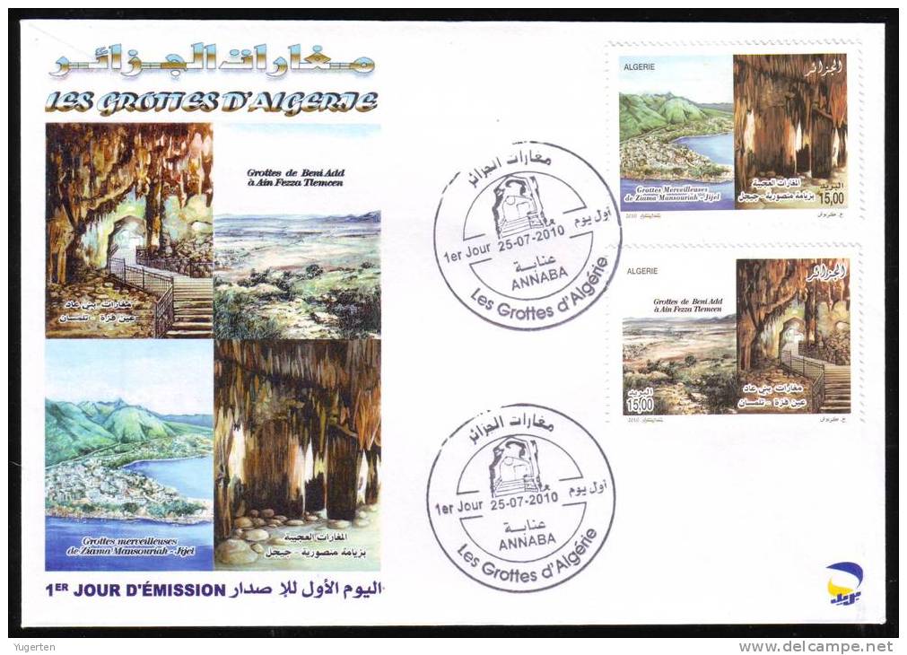 ALGERIE - ALGERIA - 2010- FDC Officiel - Grotte De Tlemcen - Cave - Cavern - Grotto - Prehistory