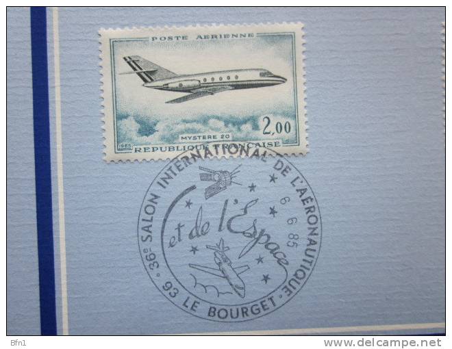 PLAQUETTE PRESTIGE MARCEL DASSAULT 1985- 36° SALON AERONAUTIQUE ESPACE - Lettres & Documents