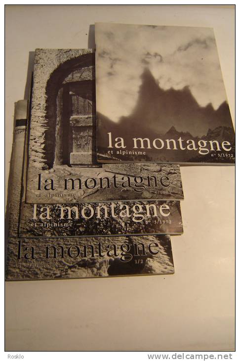 REVUE LA MONTAGNE ET ALPINISME  LOT DE 4 N°  DE 1972  / TRES BEL ETAT - Géographie