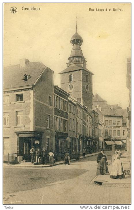 Gembloux -Rue Léopold Et Beffroi - Belle Animation - Gembloux