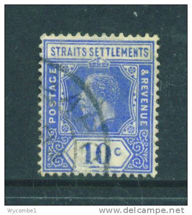 STRAITS SETTLEMENTS  -  1919  George V  10c  Used As Scan - Straits Settlements