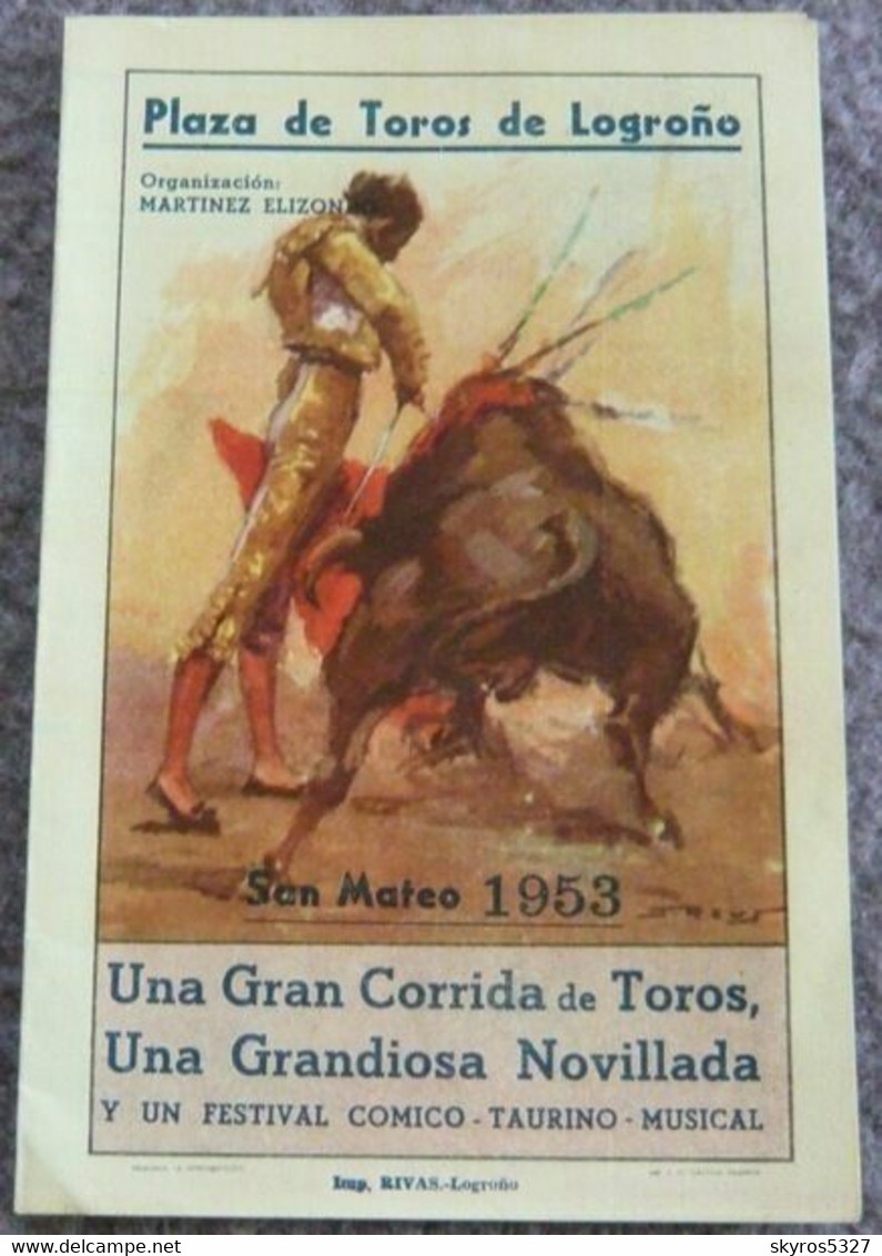 Plaza De Toros De Logrono San Mateo 1953/2 - Sonstige & Ohne Zuordnung